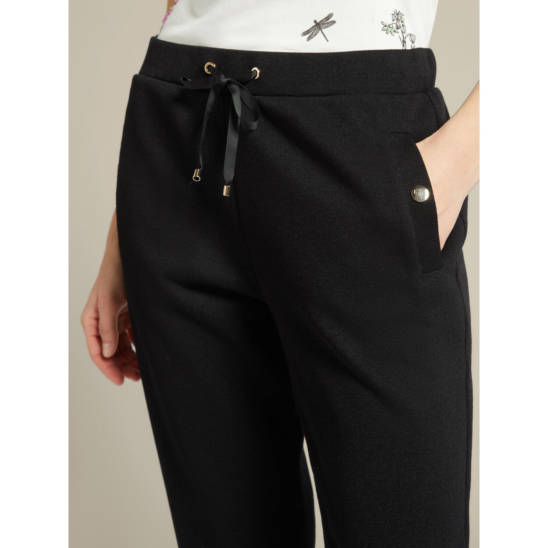 Elena Mirò - Pantaloni joggers in felpa - Nero