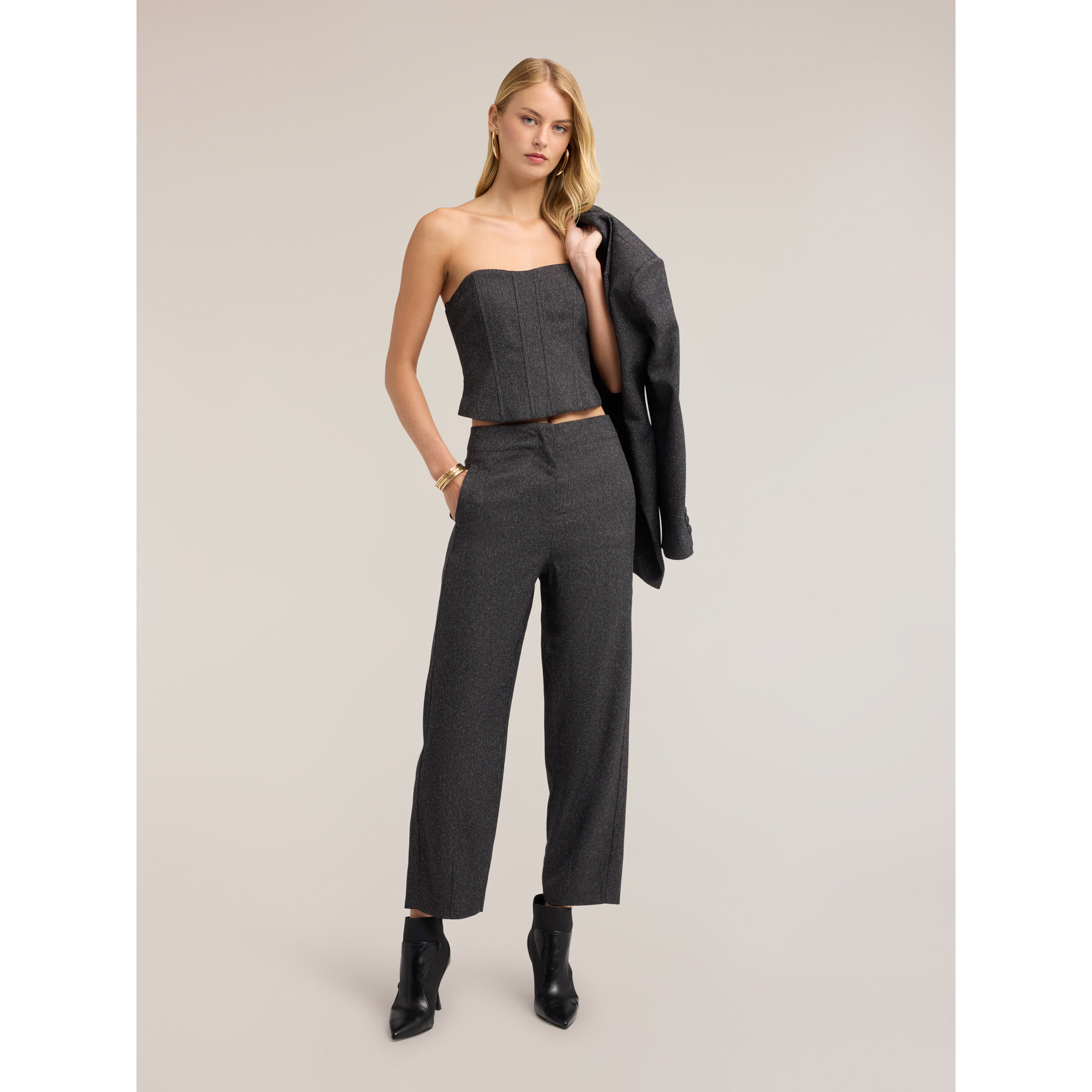 Motivi - Bustier in tinto filo - Grigio
