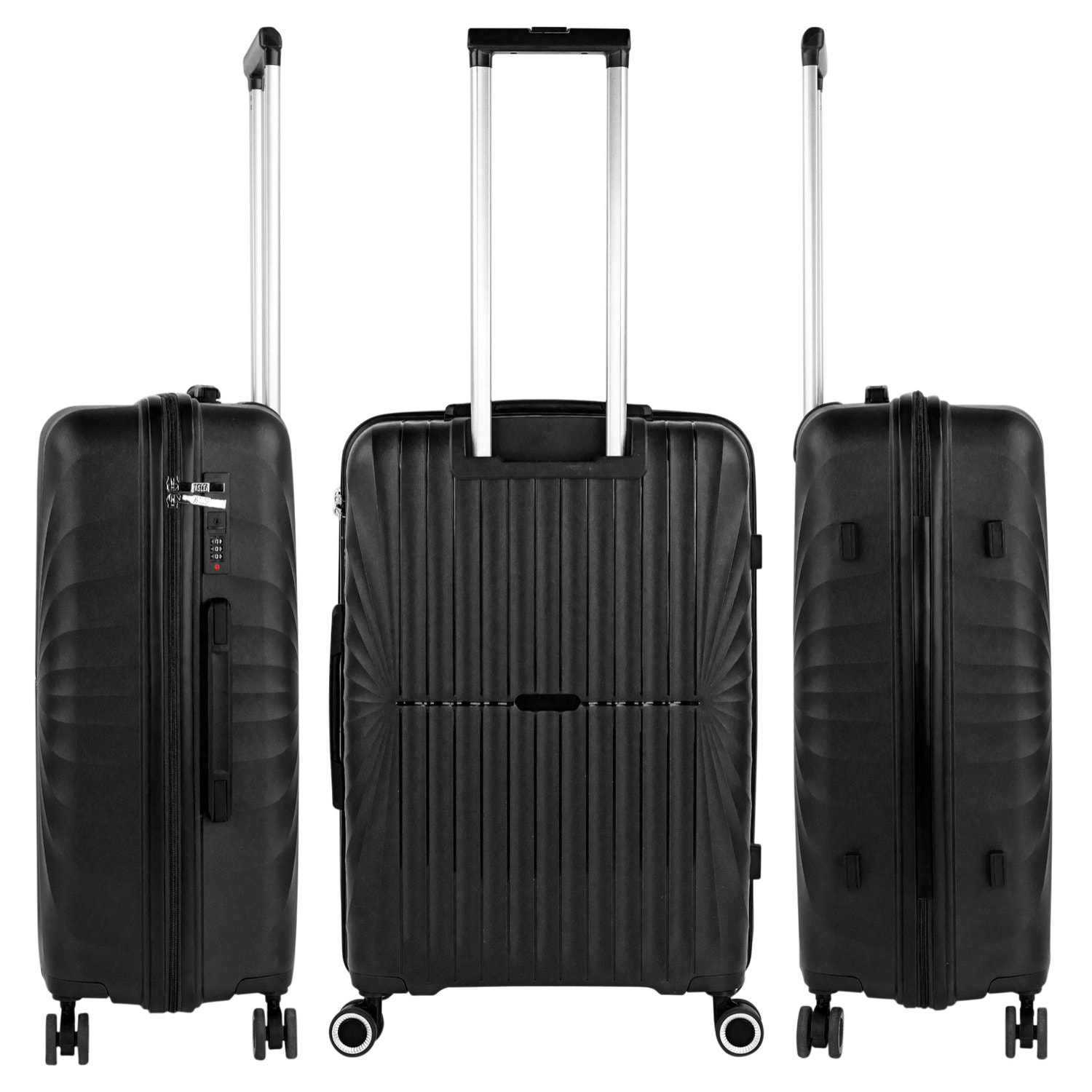 Juego De Maletas Rígidas Pp Jaslen Crawley Negro