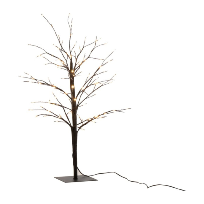 J-Line Arbre Nu + Led Metal Noir Small
