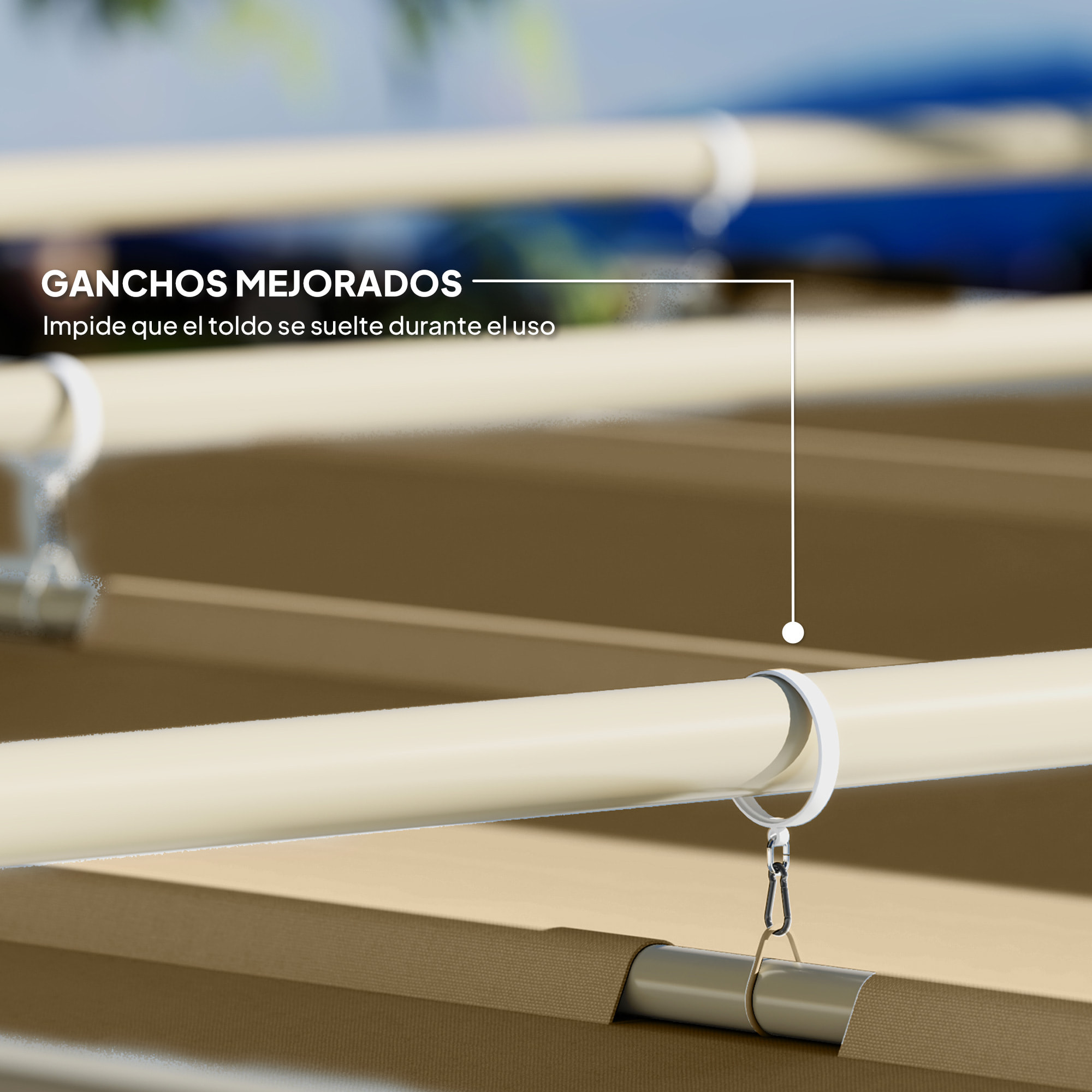 Pérgola con Techo Retráctil Pérgola de 3x3 m Cenador de Pared o Independiente con Cierre Magnético Protección UV30+ Pabellón para Jardín Patio Terraza Exterior Caqui