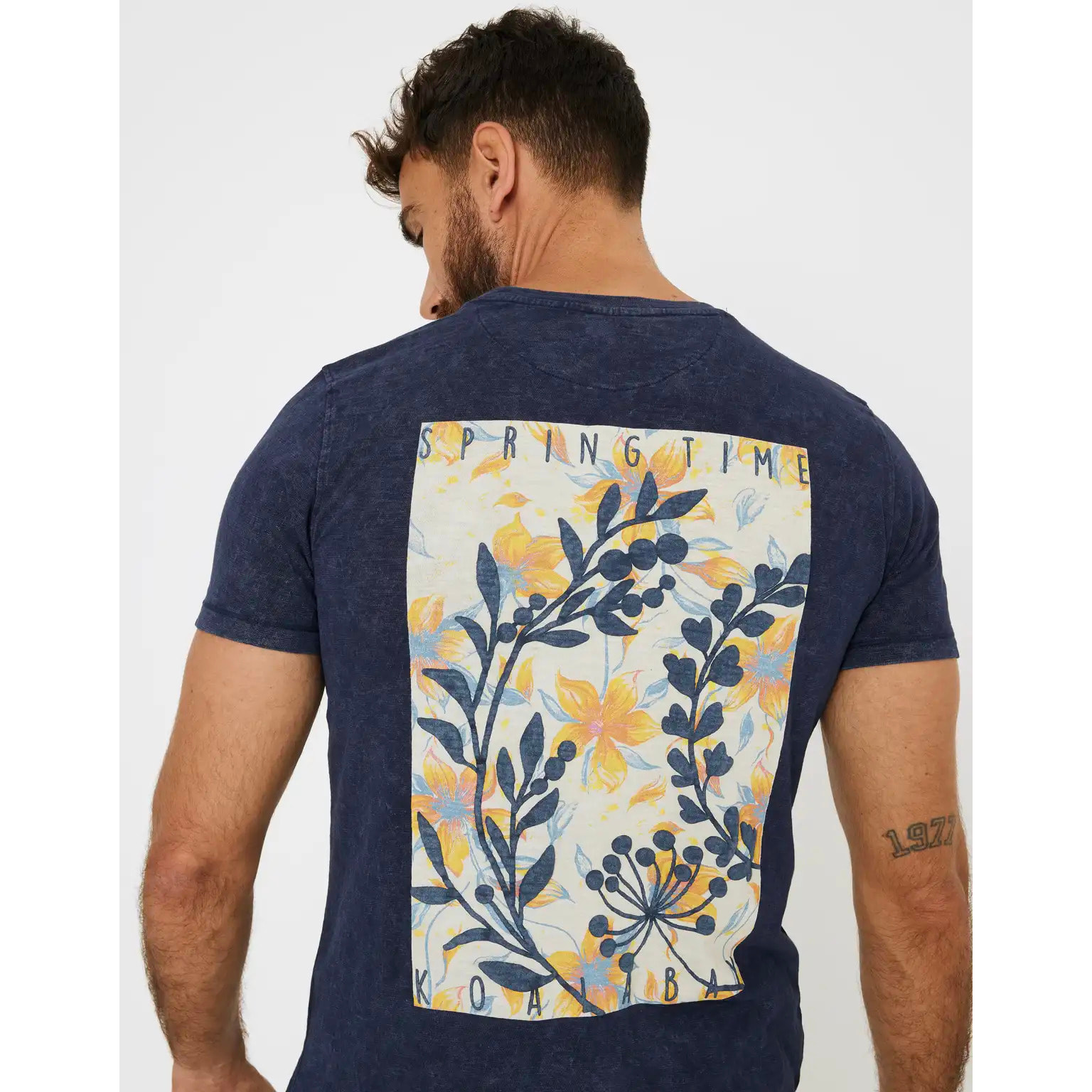 Camiseta Manga Corta Bolsillo Azul Marino - Larix