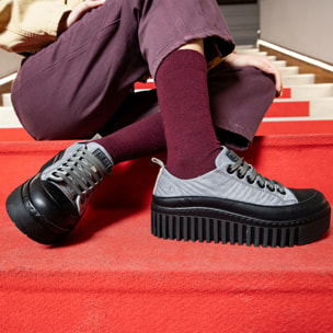 Zapatos 1518 NYLON GREY-BLACK/BRIGHTON color Grey-black