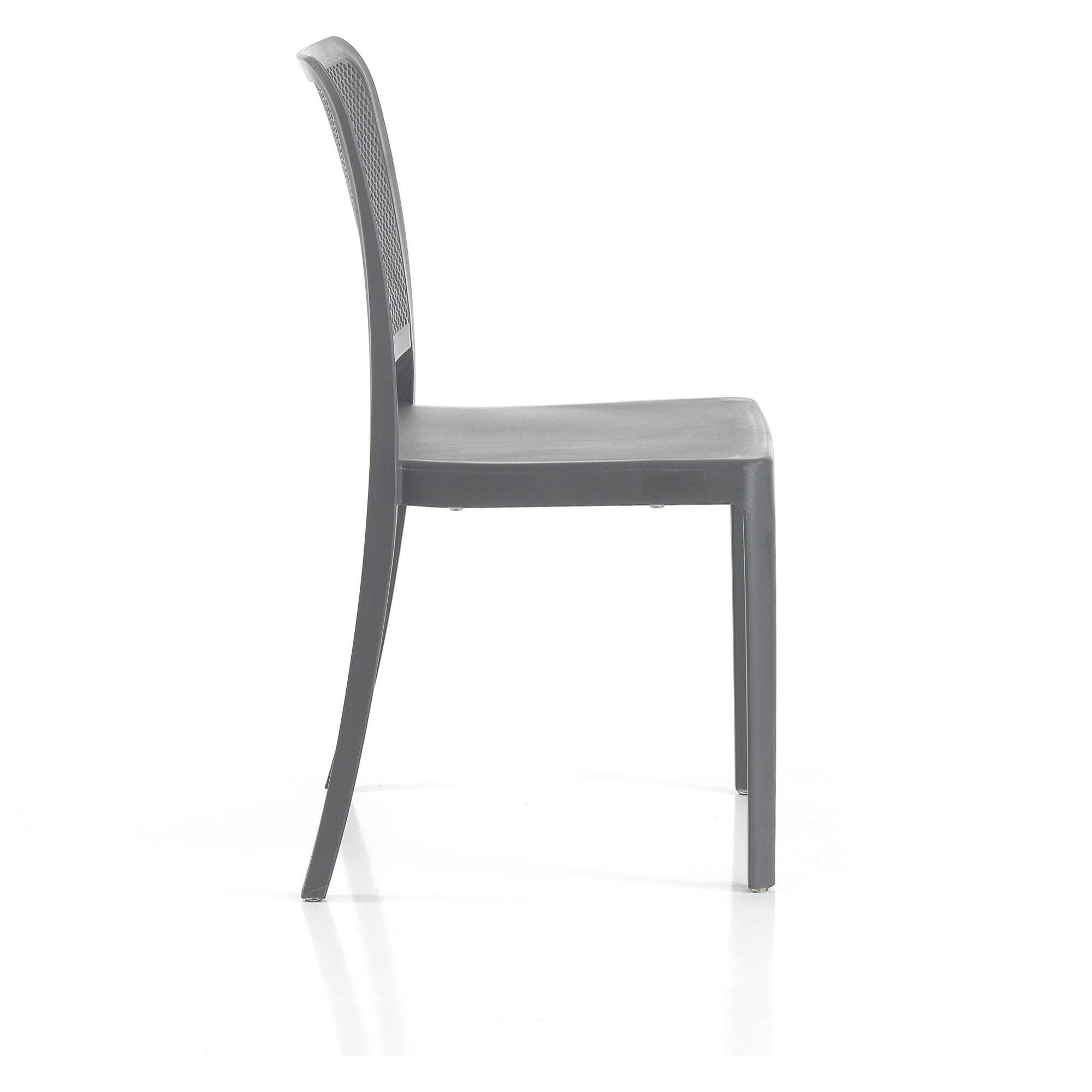 Tomasucci lot de 4 chaises d'intérieur/extérieur GRIS SABINE