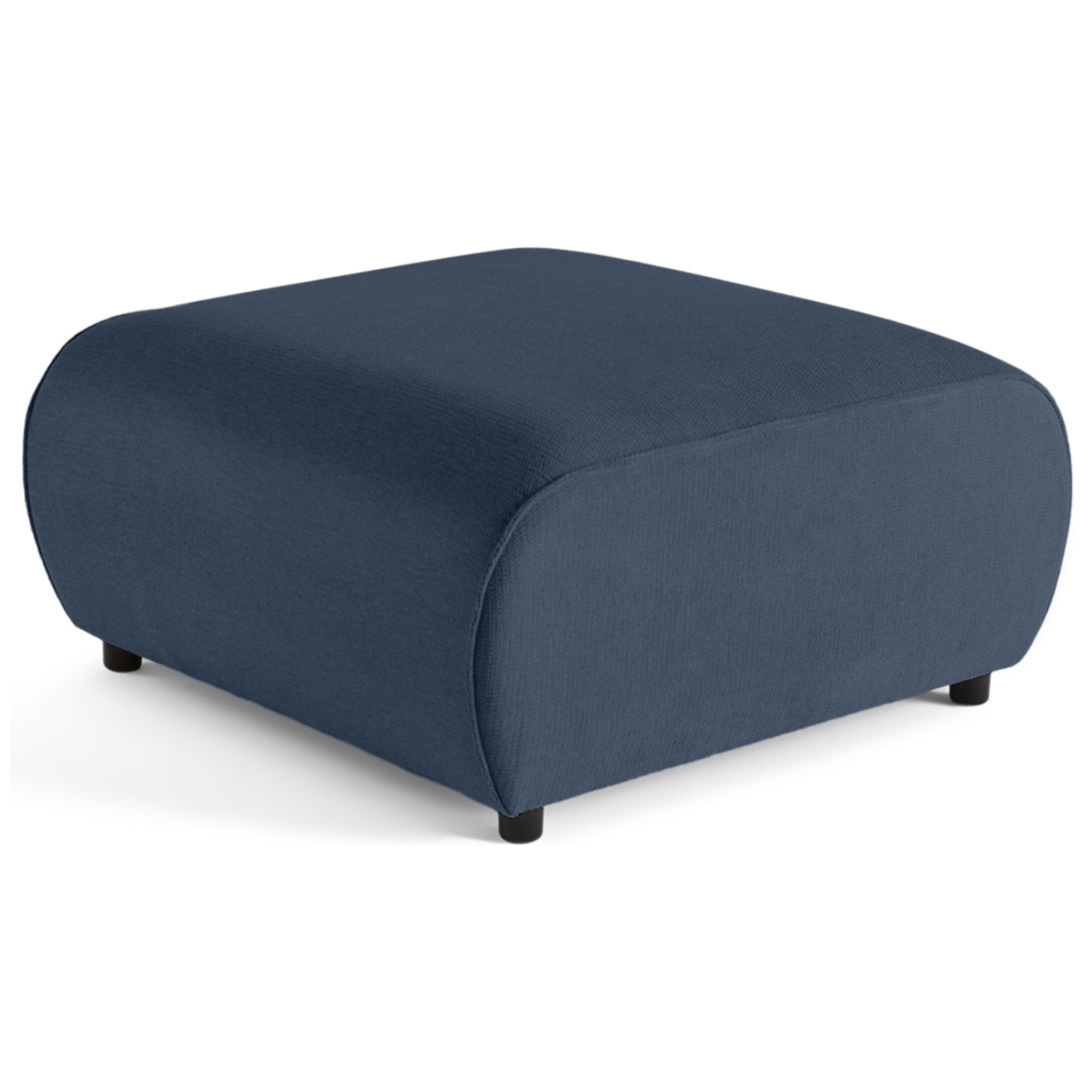 Suaro - Pouf en tissu texturé - Bleu