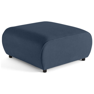 Suaro - Pouf en tissu texturé - Bleu