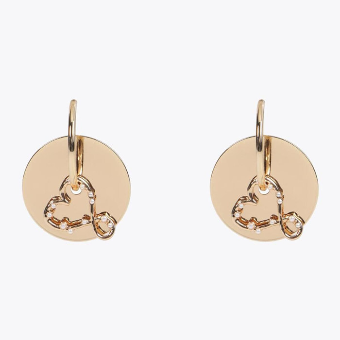 Orecchino a cerchio mobile con cuore infinito