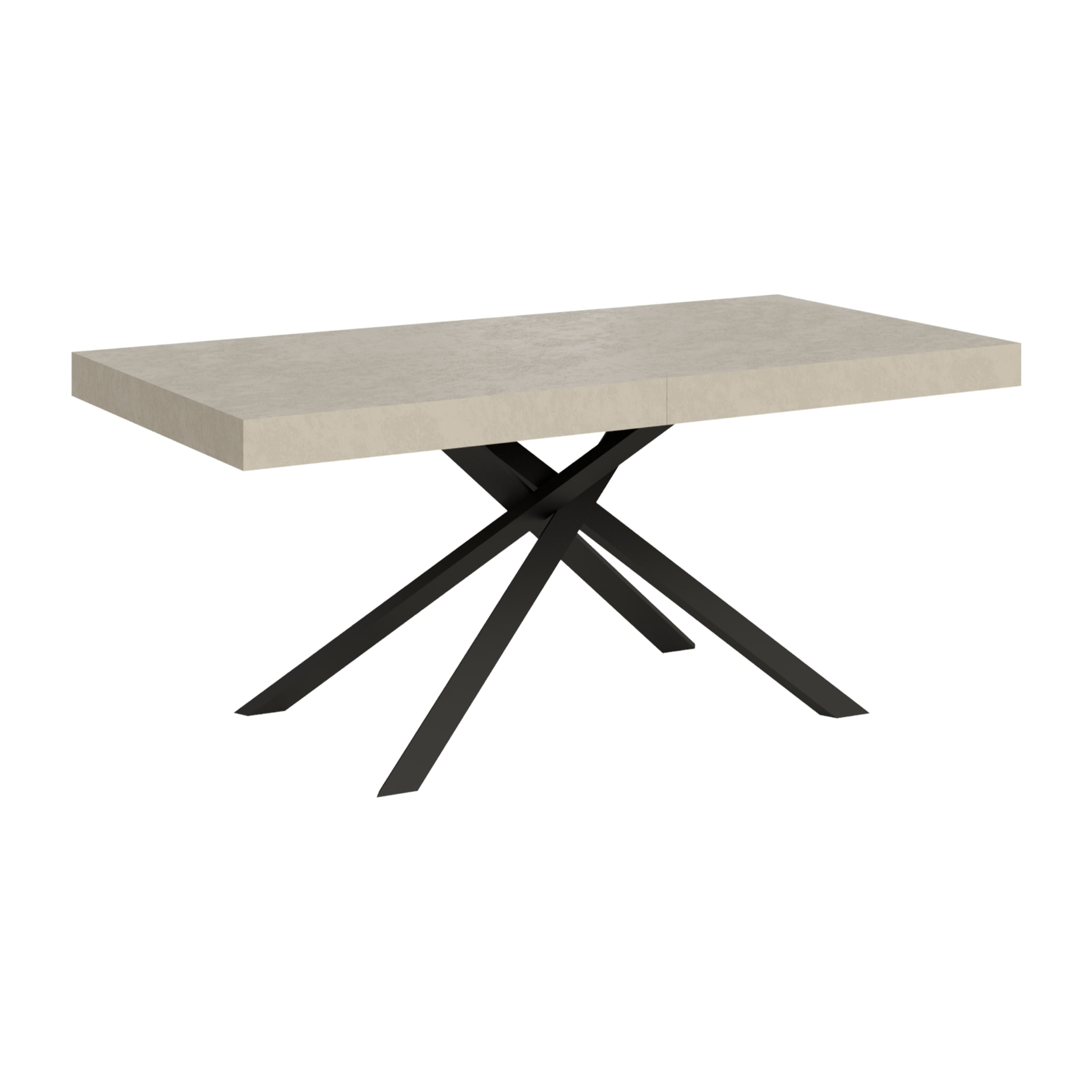 Mesa extensible 90x180/440 cm Karida cachemira patas antracita