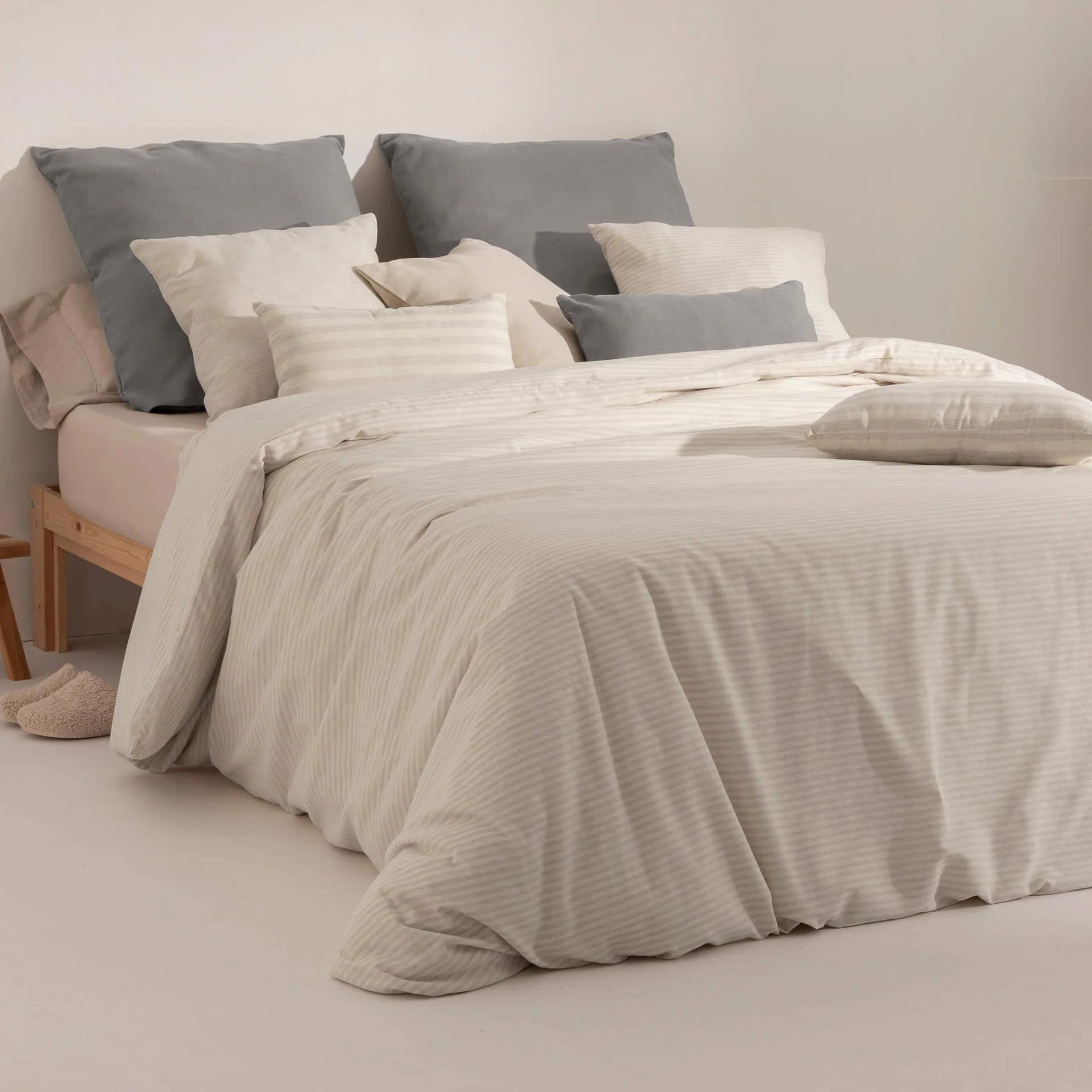 Housse de couette jacquard Jávea Moyen Gris Clair