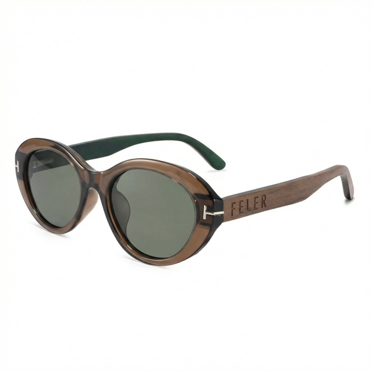 Gafas de Sol Feler 1611-3 Polarizadas de Madera Unisex 53 mm