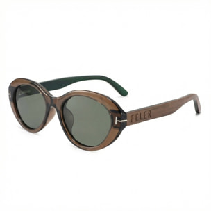 Gafas de Sol Feler 1611-3 Polarizadas de Madera Unisex 53 mm