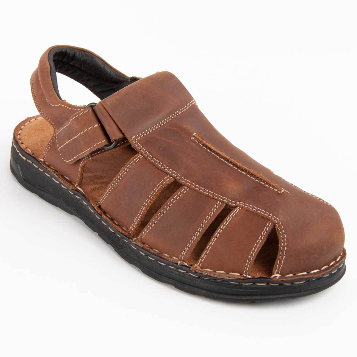 Sandalia De Piel - Marron