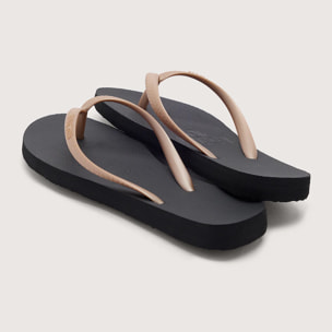 Chancla Dedo Negro y Oro - Mundaka