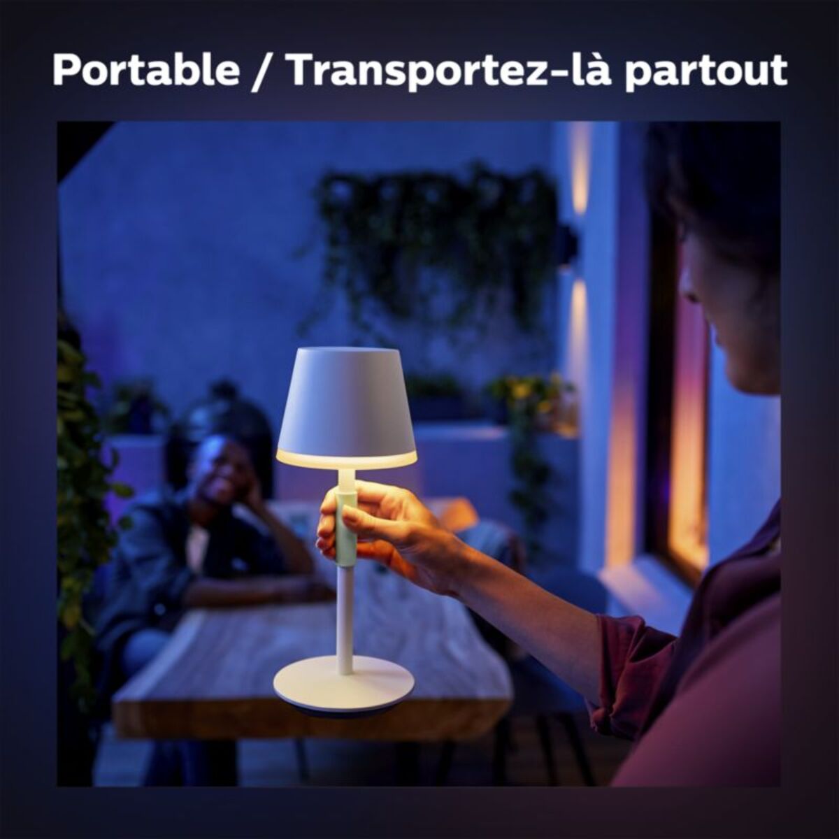 Lampe connectée PHILIPS HUE GO Blanc White&Color Ambiance