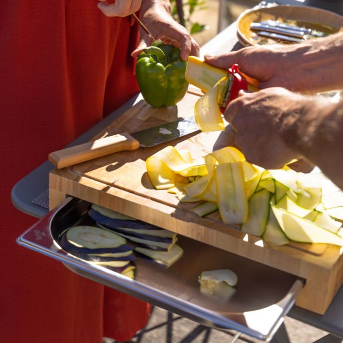 Planche à découper ENO billot avec bac gastronorme