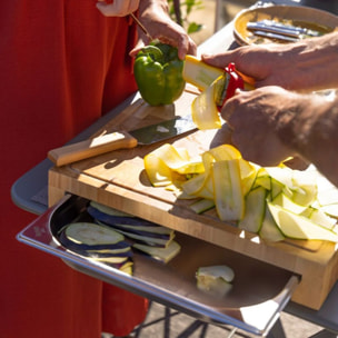 Planche à découper ENO billot avec bac gastronorme