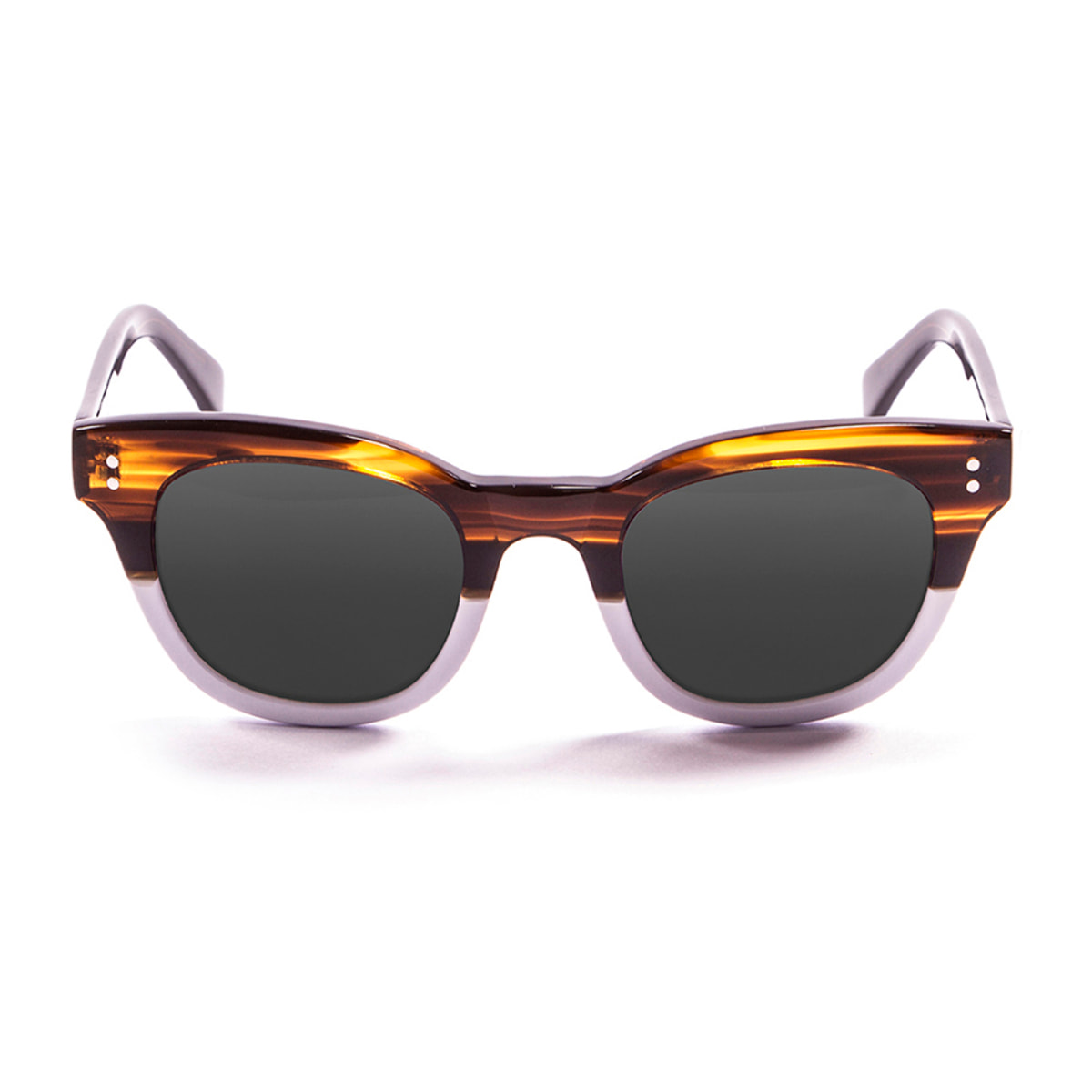 Gafas de sol LENOIR CROISETTE - Marrón y blanco / Ahumada