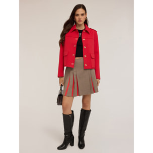 Motivi - Chaqueta de mezcla de viscosa con solapas - Rojo