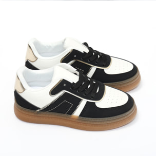 Sneakers in simil pelle multicolore