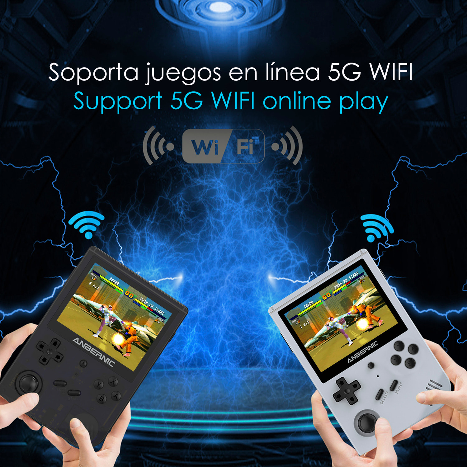 Console emulatore multipiattaforma RG351V. Schermo IPS da 3,5"; sistema operativo Linux, Quad-Core da 1,5 GHz, WiFi, 128 GB. Migliaia di giochi preinstallati.