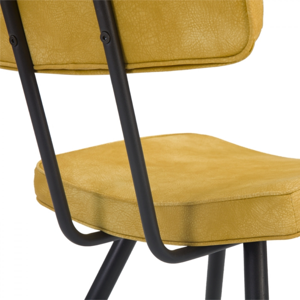 Lot de 2 chaises en cuir synthétique jaune - Texas