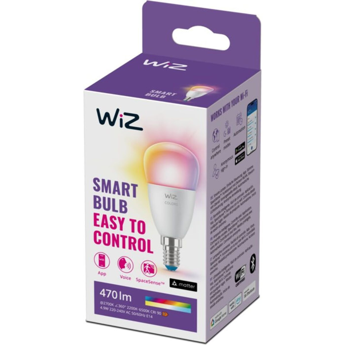 Ampoule LED connectée WIZ E14 Couleur Sphérique 40W