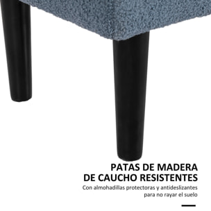 Baúl de Almacenaje de Dormitorio Banco de Almacenamiento Capacidad 47 L con Tapa Abatible y Patas de Madera para Salón Carga 120 kg 95x38x45 cm Azul