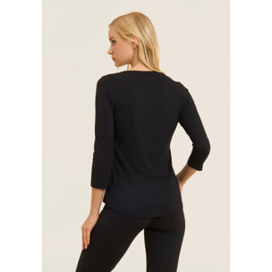 T-shirt manica 3/4 "Authentic" con logo FREDDY in strass