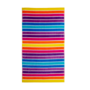 Telo Mare Spugna Jacquard Spiaggia Disegno Rayas