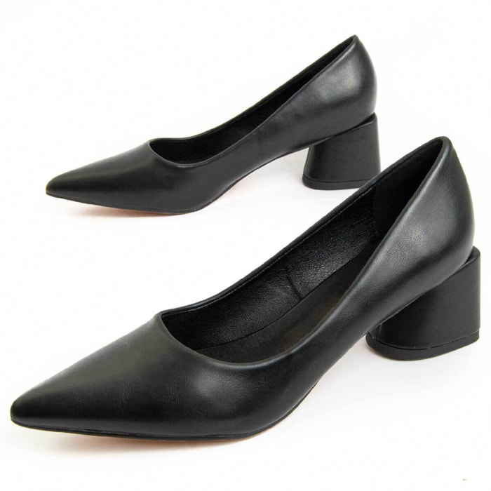 Zapato De Tacón - Negro - Altura: 4 Cm