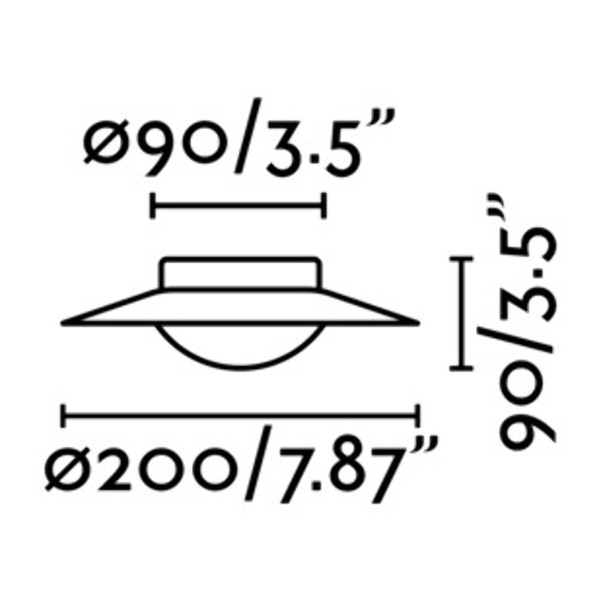 SIDE 200 Plafonnier blanc et nickel G9