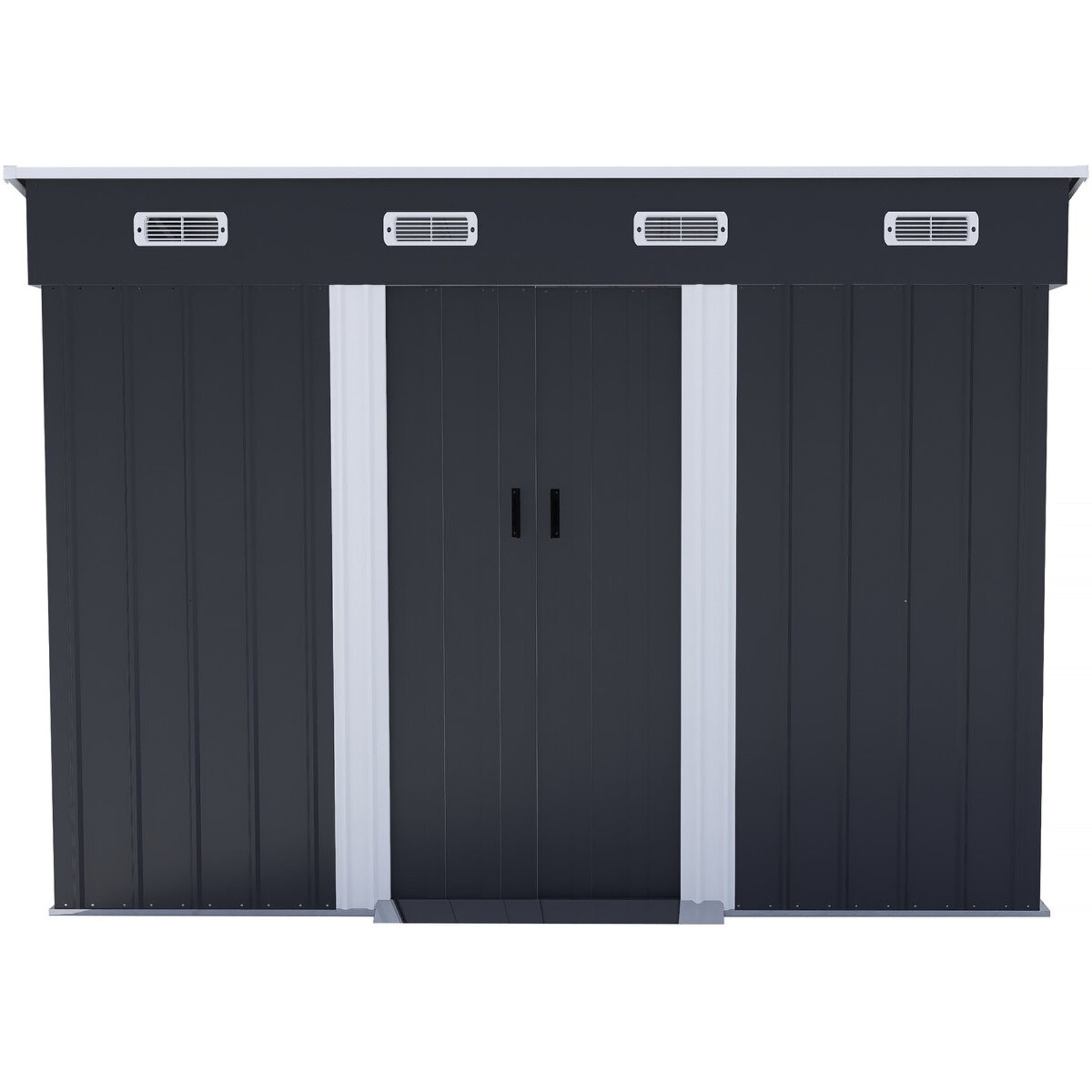 Abri de jardin métal monopente "Denver" - 3,32 m² - Gris