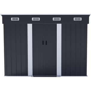 Abri de jardin métal monopente "Denver" - 3,32 m² - Gris