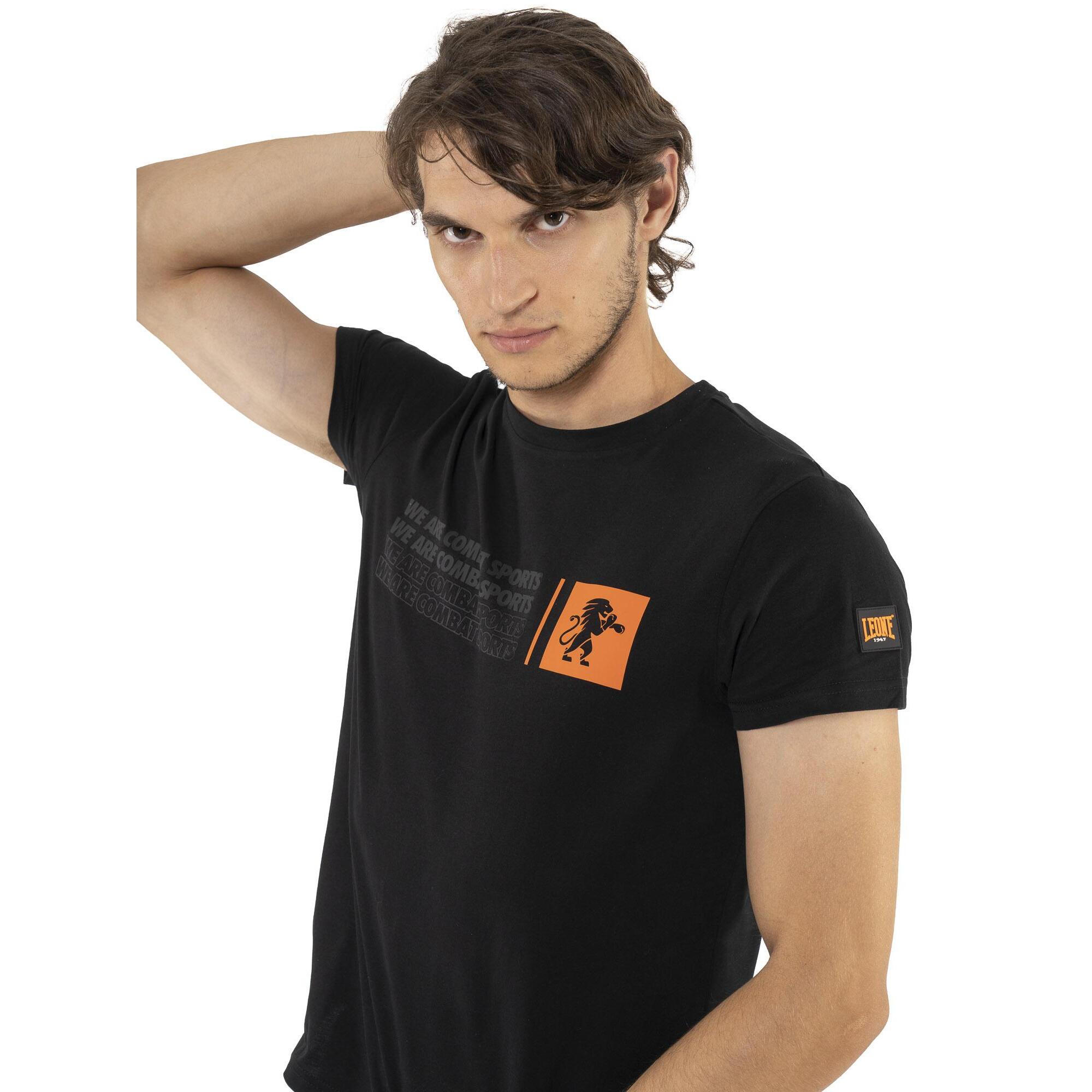 Camiseta de manga corta de algodón elástico "Tech"