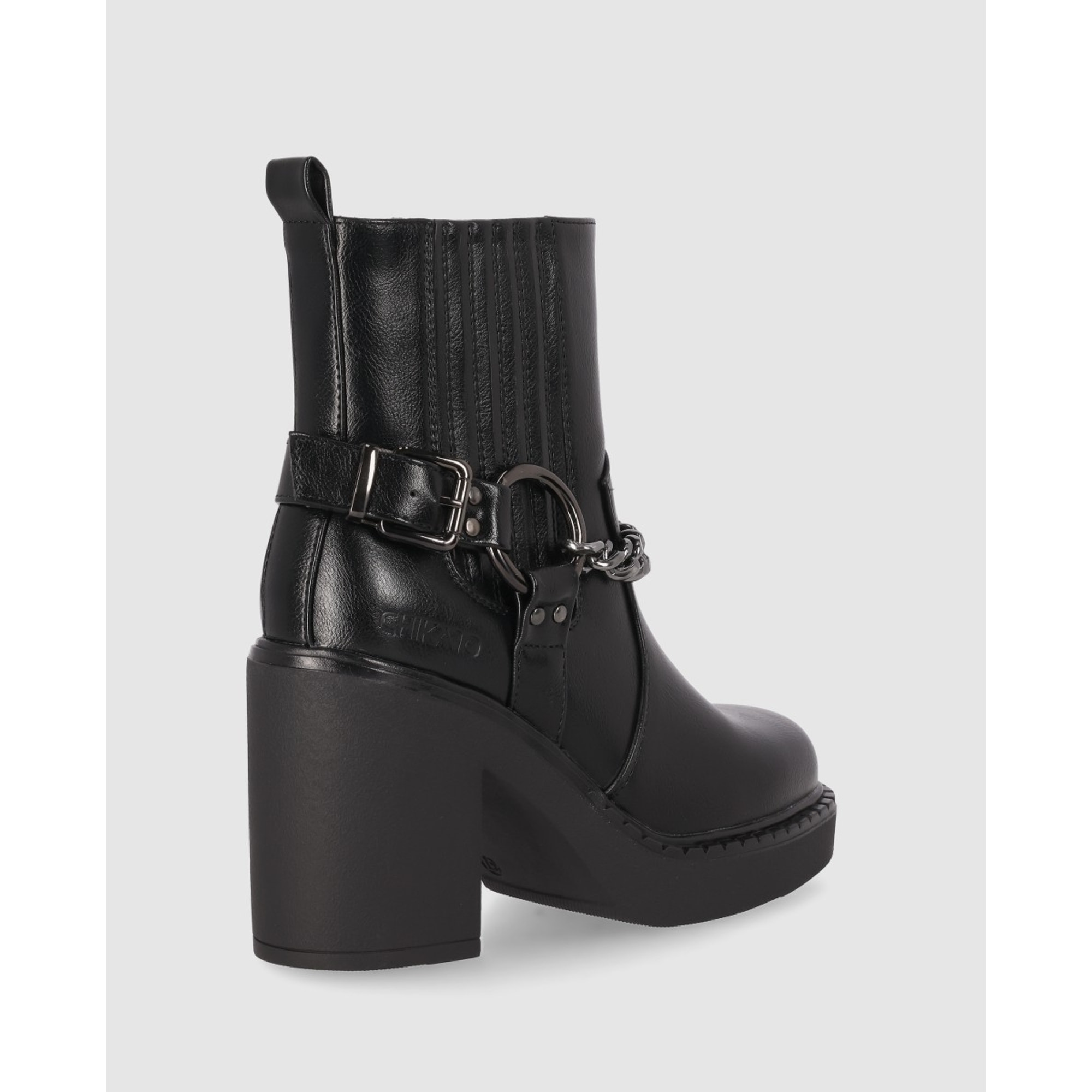 Botines - Negro - Tacón: 7 cm