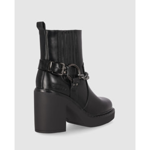 Botines - Negro - Tacón: 7 cm