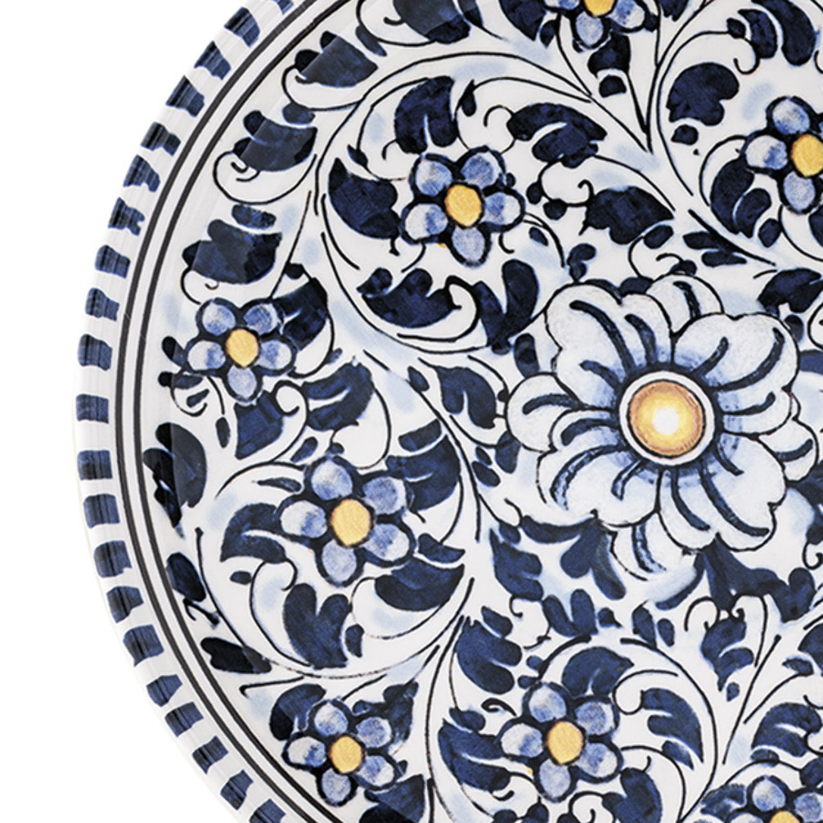 Piatto da portata tondo Nizza in ceramica sottosmalto