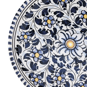 Piatto da portata tondo Nizza in ceramica sottosmalto
