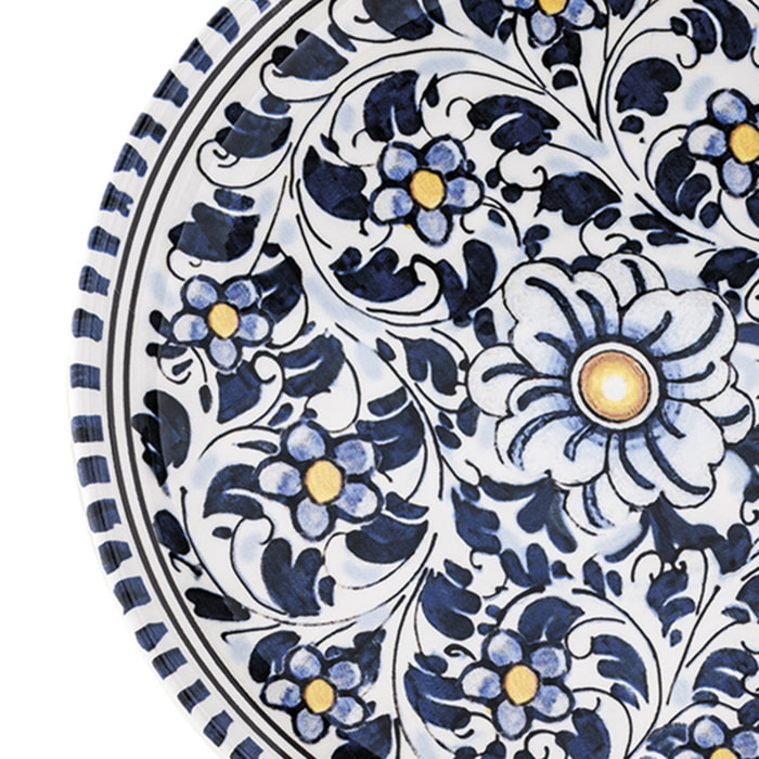 Piatto da portata tondo Nizza in ceramica sottosmalto