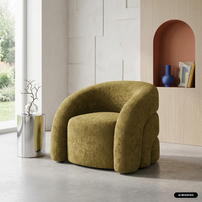 Fauteuil organique tissu 1 place RENBO