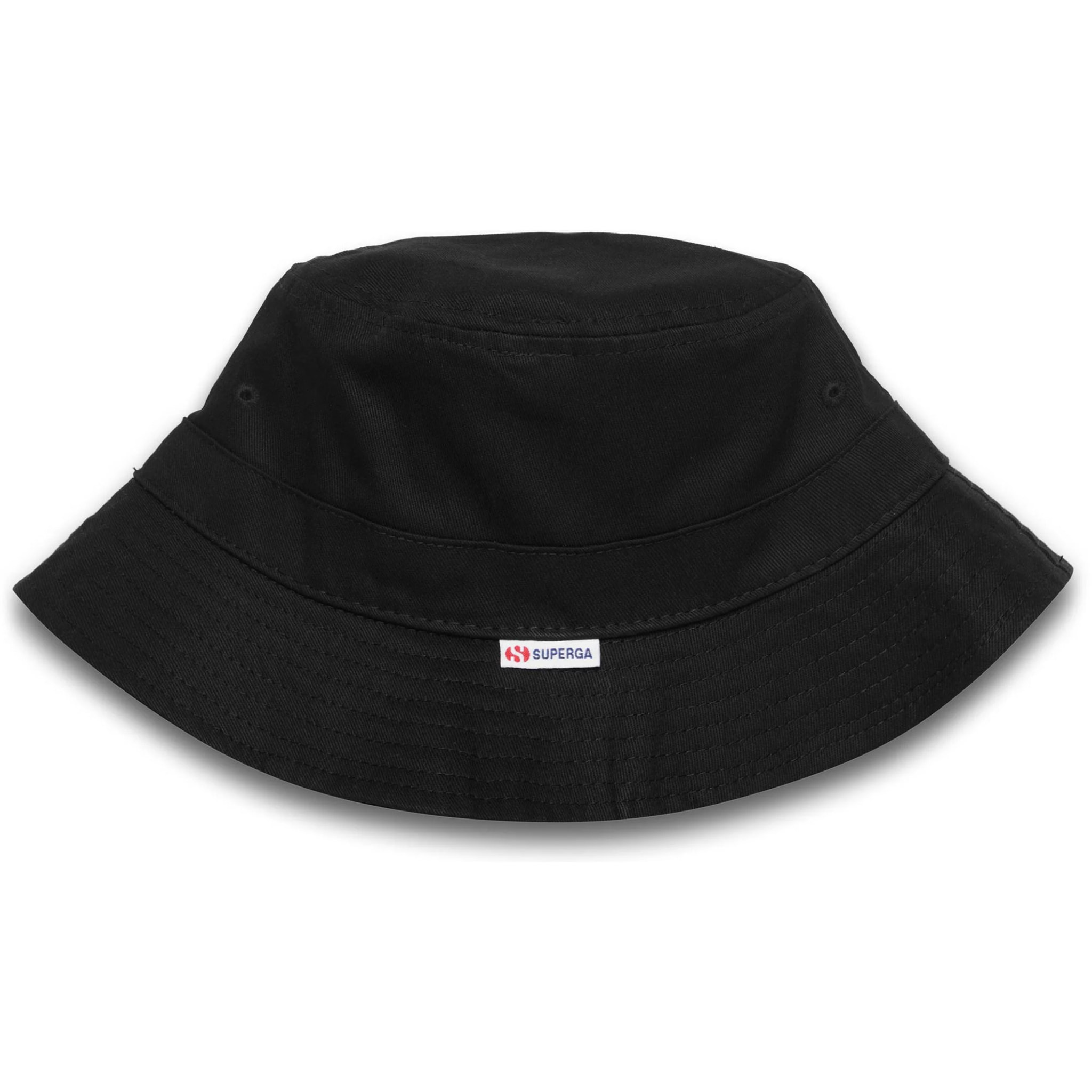 Cappelli Superga Uomo Donna Nero Bucket Hat Canvas