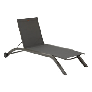 Transat "Jimani" anthracite & graphite 2 roues en aluminium et texaline