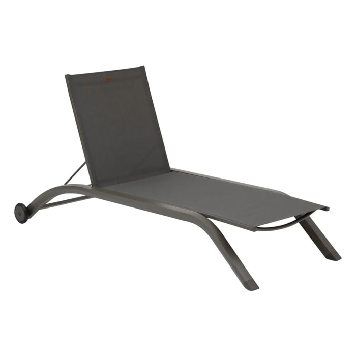 Transat "Jimani" anthracite & graphite 2 roues en aluminium et texaline