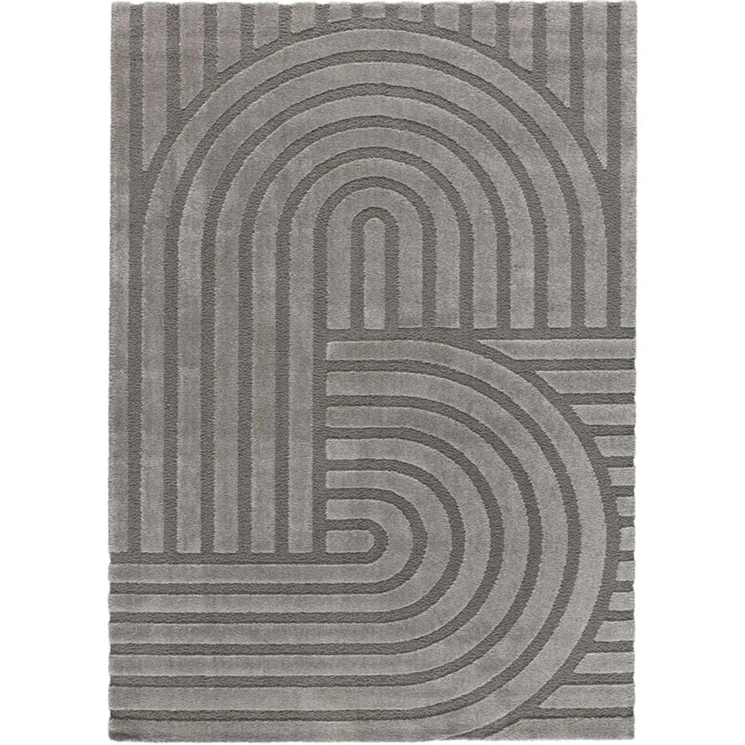 SNOWY Alfombra con relieve de estilo escandinavo en gris, varias medidas disponibles.