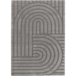 SNOWY Alfombra con relieve de estilo escandinavo en gris, varias medidas disponibles.
