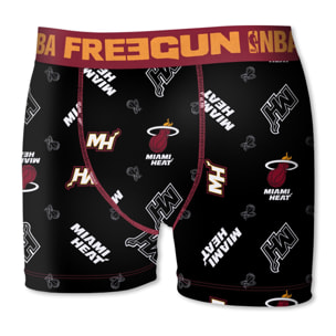 calzoncillo boxer freegun color negro para niño miami heat