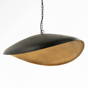 Suspension Pacha en métal noir et doré D74 cm