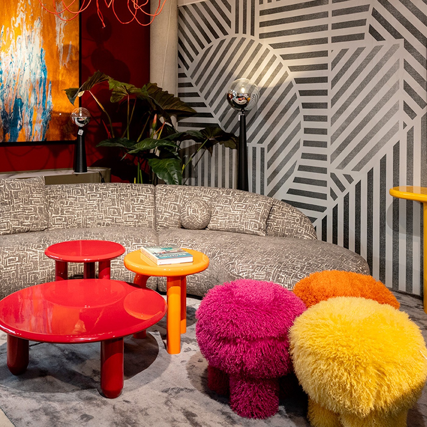 Tabouret Plushy rose Kare Design