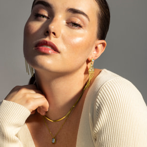 Collar de Circonita acabado en oro amarillo de 18K- Beda