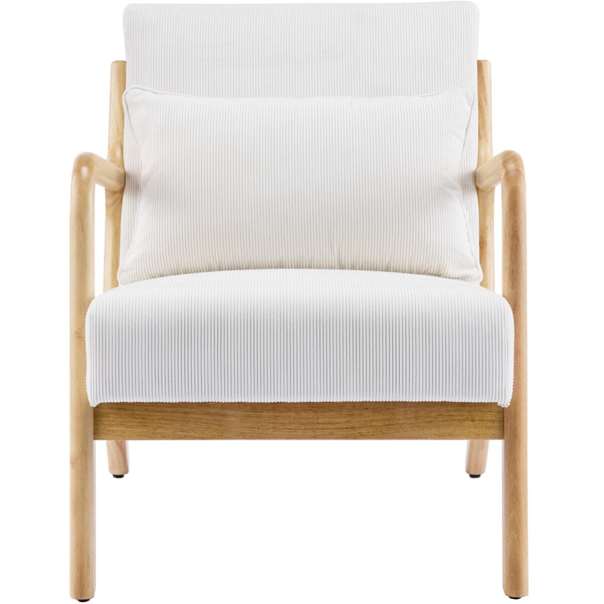 Fauteuil en bois et velours côtelé - LANNA